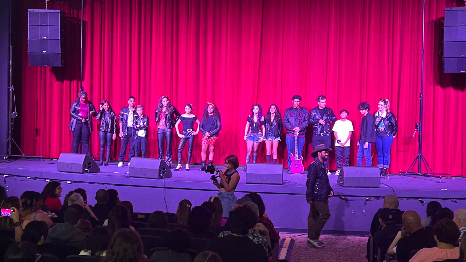 Student bands on stage at Battle of the Bands